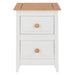 Capri Bedside Table 2 Drawer Petite Cabinet White - LuminexFurnitureBedside TableCP309