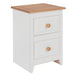 Capri Bedside Table 2 Drawer Petite Cabinet White - LuminexFurnitureBedside TableCP309