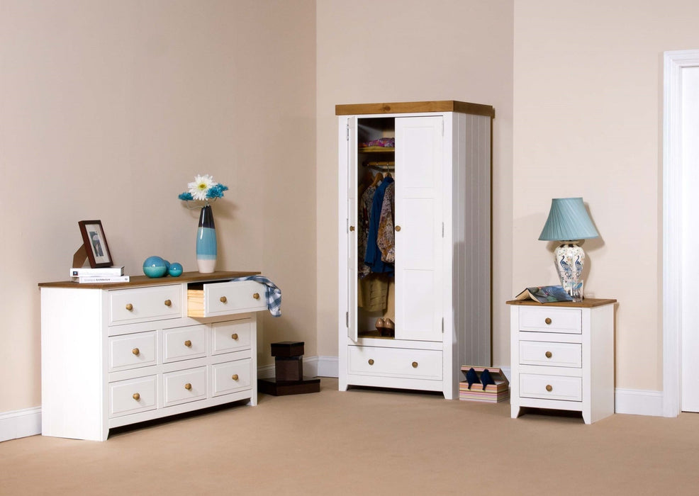 Capri Bedside Table 3 Drawer Cabinet White - LuminexFurnitureBedside TableCP310