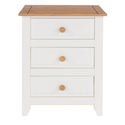 Capri Bedside Table 3 Drawer Cabinet White - LuminexFurnitureBedside TableCP310