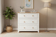 Capri White 3 Drawer Chest of Drawers - Luminex FurnitureChest of DrawersCP313