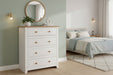 Capri White 4 Drawer Chest of Drawers - Luminex FurnitureChest of DrawersCP314