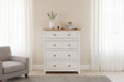 Capri White 4 Drawer Chest of Drawers - Luminex FurnitureChest of DrawersCP314