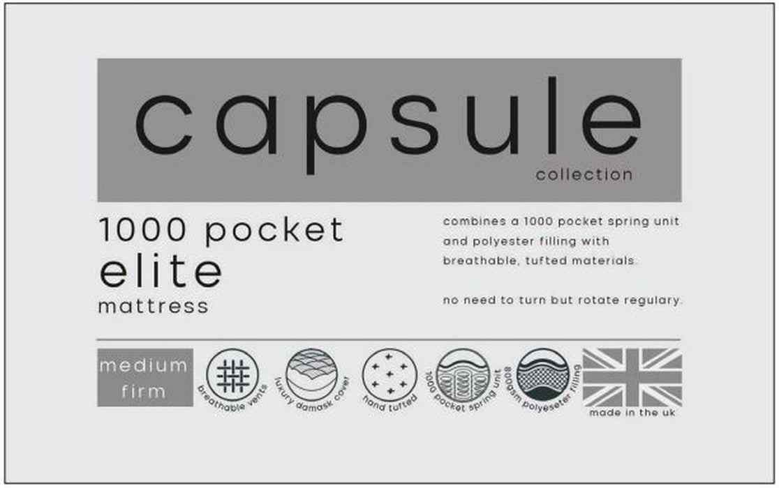 Capsule Elite Pocket 1000 Mattress - Luminex FurnitureMattressesMAT018
