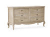 Carla 6 Drawer Wide Chest | Elegant French Bedroom Storage - Luminex FurnitureChest of drawersCAM403