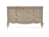 Carla 6 Drawer Wide Chest | Elegant French Bedroom Storage - Luminex FurnitureChest of drawersCAM403