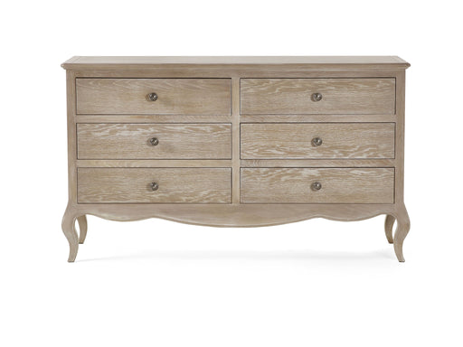 Carla 6 Drawer Wide Chest | Elegant French Bedroom Storage - Luminex FurnitureChest of drawersCAM403