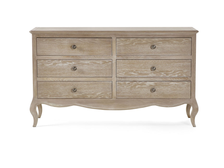 Carla 6 Drawer Wide Chest | Elegant French Bedroom Storage - Luminex FurnitureChest of drawersCAM403