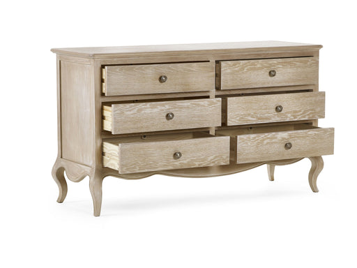 Carla 6 Drawer Wide Chest | Elegant French Bedroom Storage - Luminex FurnitureChest of drawersCAM403