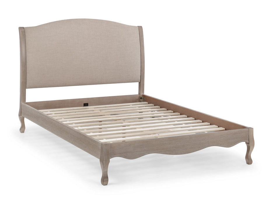 Carla Bed Limed Oak & Oatmeal Linen - Luminex FurnitureFabric BedsCAM301