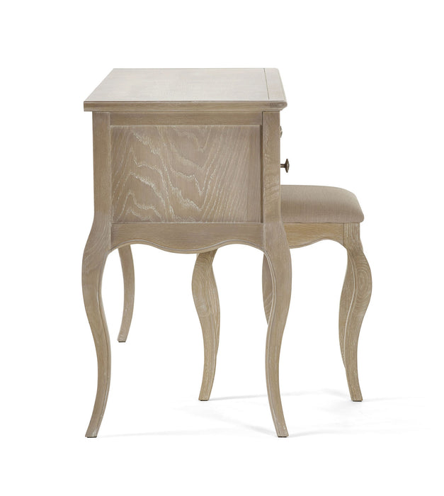 Carla Dressing Table & Stool with Limed Oak Finish | Elegant French Bedroom Set - Luminex FurnitureDressing TableCAM405