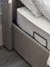 Carmen Side Lift Ottoman TV Bed - Light Grey - Luminex FurnitureFabric BedsCLA001