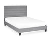 Caroline Grey Bed - Tufted Headboard - Luminex FurnitureFabric BedsMER201