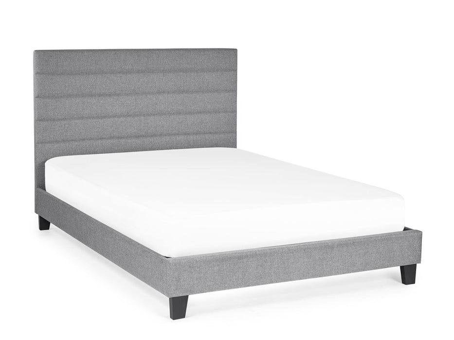 Caroline Grey Bed - Tufted Headboard - Luminex FurnitureFabric BedsMER201