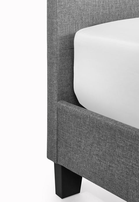 Caroline Grey Bed - Tufted Headboard - Luminex FurnitureFabric BedsMER201