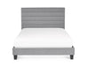 Caroline Grey Bed - Tufted Headboard - Luminex FurnitureFabric BedsMER201