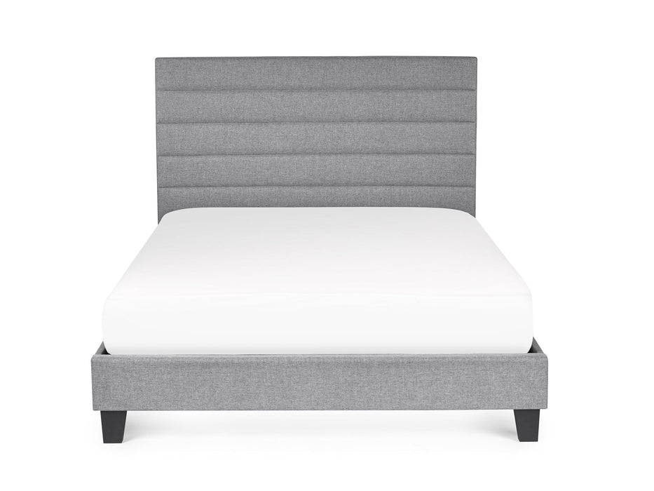 Caroline Grey Bed - Tufted Headboard - Luminex FurnitureFabric BedsMER201