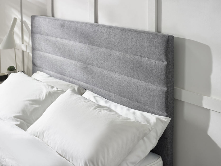 Caroline Grey Bed - Tufted Headboard - Luminex FurnitureFabric BedsMER201