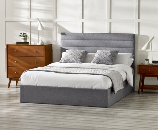Caroline Ottoman Storage Bed - Grey - Luminex FurnitureFabric BedsMER301