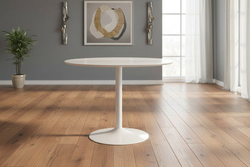 Carter Round Dining Table – White Metal Pedestal Base - Luminex FurnitureDining TableBLA101