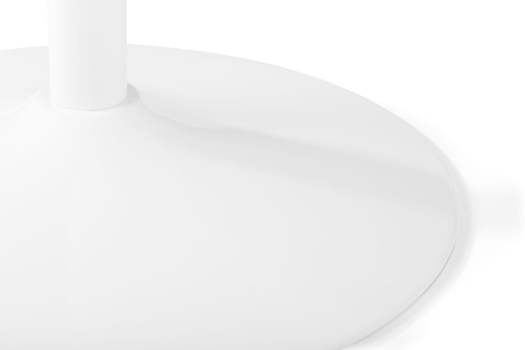 Carter Round Dining Table – White Metal Pedestal Base - Luminex FurnitureDining TableBLA101