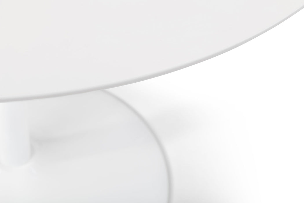 Carter Round Dining Table – White Metal Pedestal Base - Luminex FurnitureDining TableBLA101
