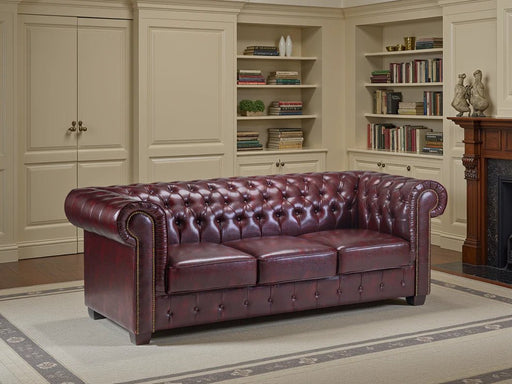 Cavendish Chesterfield Oxblood Red 3 Seater Sofa – Classic Leather - Luminex FurnitureSofaschesterfield_sofa_oxblood_red_3_seater