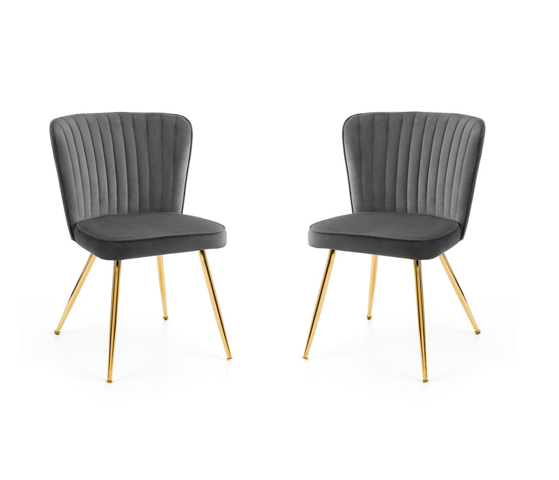 Cedar Velvet Dining Chairs – Set of 2 - Luminex FurnitureChairsCAN204