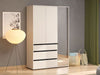 Celestia Cashmere 3 - Door 3 - Drawer Mirrored Wardrobe - Luminex FurnitureWardrobe3474