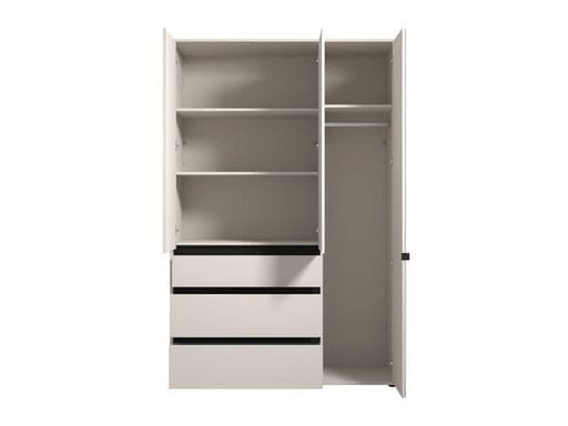 Celestia Cashmere 3 - Door 3 - Drawer Mirrored Wardrobe - Luminex FurnitureWardrobe3474