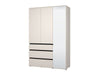 Celestia Cashmere 3 - Door 3 - Drawer Mirrored Wardrobe - Luminex FurnitureWardrobe3474
