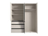 Celestia Cashmere 4 - Door 3 - Drawer Mirrored Wardrobe - Luminex FurnitureWardrobe3472