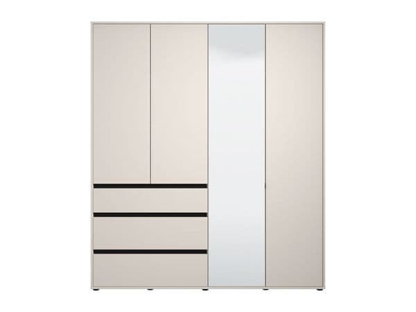 Celestia Cashmere 4 - Door 3 - Drawer Mirrored Wardrobe - Luminex FurnitureWardrobe3472