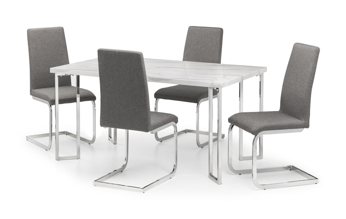Celina Marble & Chrome Dining Table - Luminex FurnitureDining TablePOS001