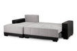 Charleston Black & Grey Left Hand Corner Sofa Bed – Stylish 4 Seater - Luminex FurnitureSofascimiano_black_grey_left_hand