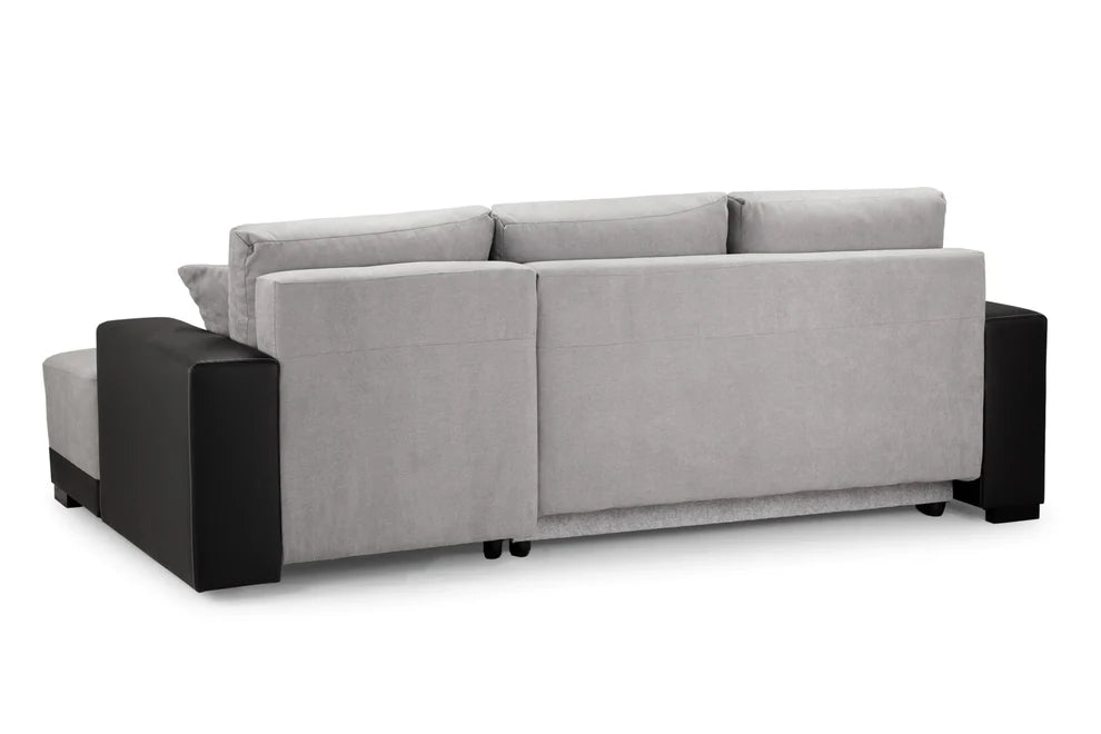 Charleston Black & Grey Right Hand Corner Sofa Bed - Luminex FurnitureSofascimiano_black_grey_right_hand