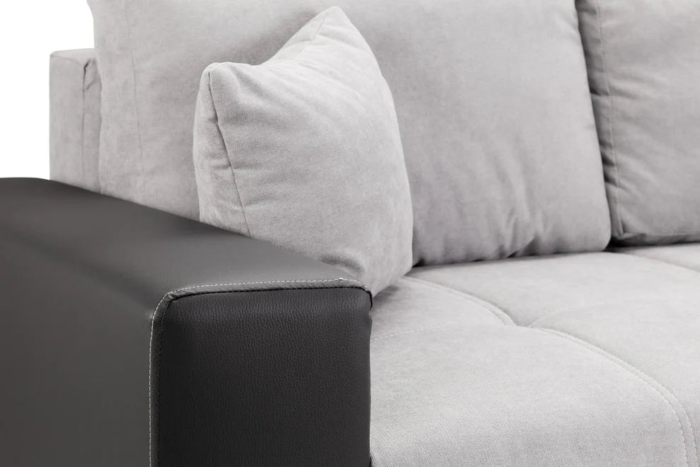 Charleston Black & Grey Right Hand Corner Sofa Bed - Luminex FurnitureSofascimiano_black_grey_right_hand