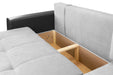 Charleston Black & Grey Right Hand Corner Sofa Bed - Luminex FurnitureSofascimiano_black_grey_right_hand
