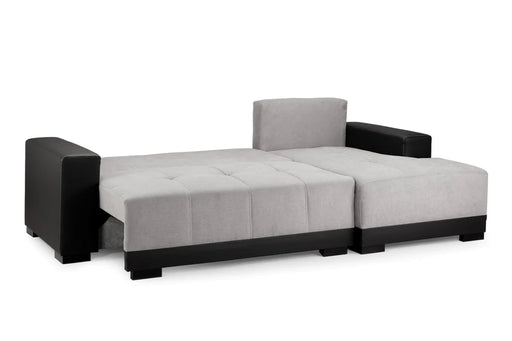 Charleston Black & Grey Right Hand Corner Sofa Bed - Luminex FurnitureSofascimiano_black_grey_right_hand
