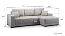 Charleston Black & Grey Right Hand Corner Sofa Bed - Luminex FurnitureSofascimiano_black_grey_right_hand