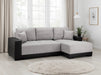 Charleston Black & Grey Right Hand Corner Sofa Bed - Luminex FurnitureSofascimiano_black_grey_right_hand