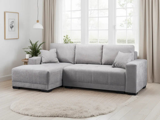 Charleston Grey Left Hand Corner Sofa Bed – 4 Seater - Luminex FurnitureSofascimiano_sofabed_grey_left_hand_facing_corner