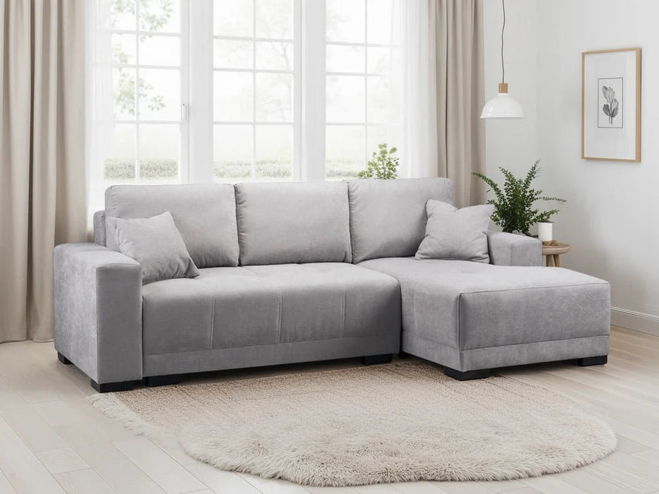 Charleston Grey Right Hand Corner Sofa Bed – Stylish 4 Seater - Luminex FurnitureSofascimiano_sofabed_grey_right_hand_facing_corner