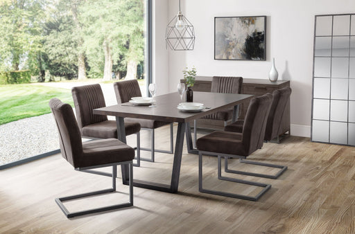 Charlotte Charcoal Grey Suede Dining Chairs – Set of 2 - Luminex FurnitureChairsBRO014