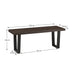 Charlotte Dark Oak Bench – Industrial Style Seating - Luminex FurnitureBench SeatBRO023