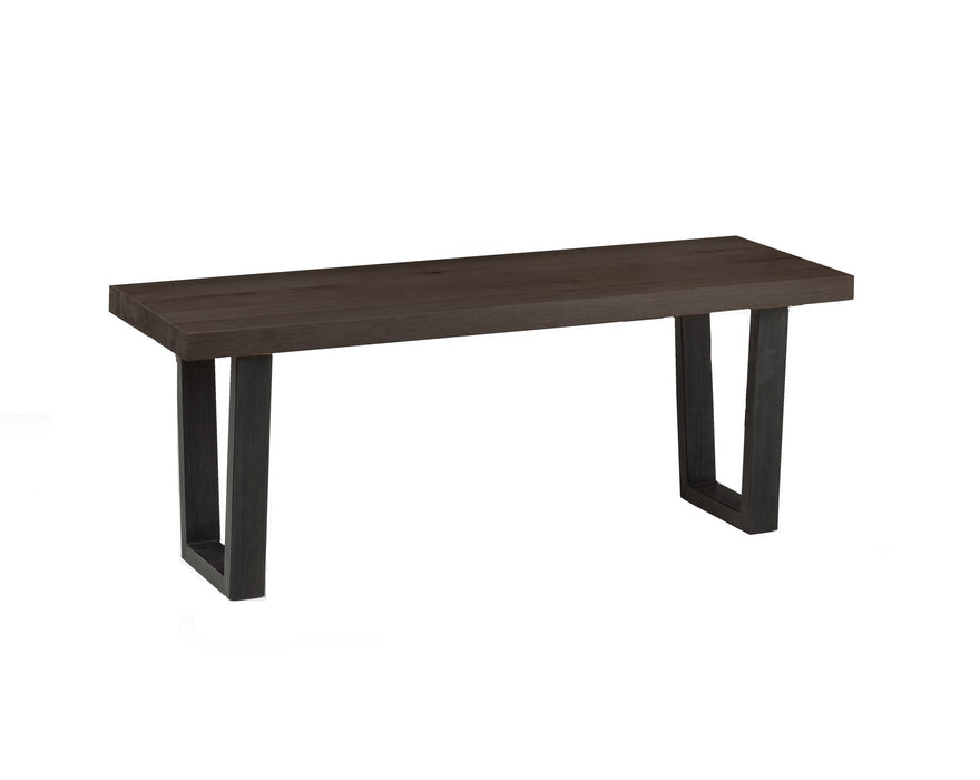 Charlotte Dark Oak Bench – Industrial Style Seating - Luminex FurnitureBench SeatBRO023