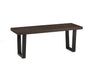 Charlotte Dark Oak Bench – Industrial Style Seating - Luminex FurnitureBench SeatBRO023