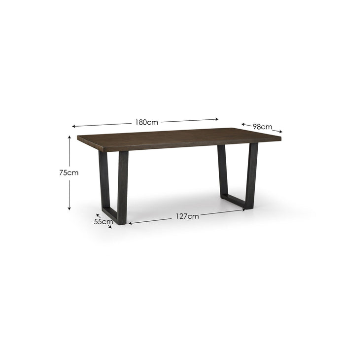 Charlotte Dining Table - Dark Oak - Luminex FurnitureDining TableBRO021