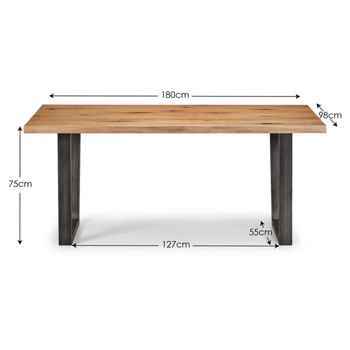 Charlotte Dining Table - Oak - Luminex FurnitureDining TableBRO001