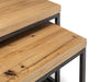 Charlotte Nesting Coffee Tables - Oak - Luminex FurnitureCoffee TableBRO004